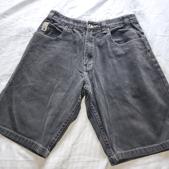 Vtg Paco Jeans Y2K Men's Black Shorts Distressed Size 30 Is Used - Picture 1 of 13